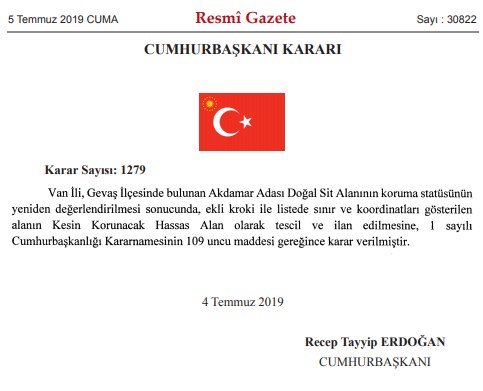 Adana, Bitlis, Hakkari, Mersin ve Van'da Bazı Alanlar Kesin Korunacak Hassas Alan İlan Edildi!