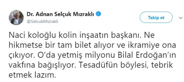 KOLİN İnşaat Sahibi Naci Koloğlu'na Çıktığı İddia Edilen 70 Milyon TL Milli Piyango Büyük İkramiyesi Ne Olacak?