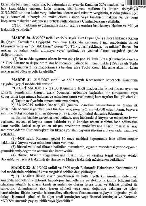 32 Maddelik Yeni Torba Yasa Ekonomi Paketi Kanun Teklifi Maddeleri