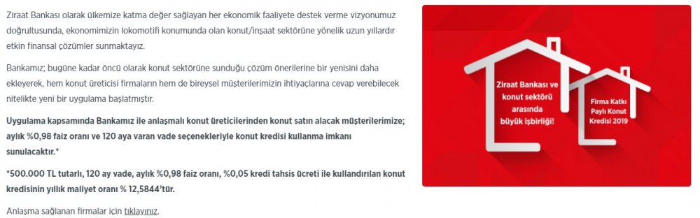 Ziraat Bankası 0.98 Konut Kredisi Anlaşmalı Konut Projeleri Listesi Güncellendi!