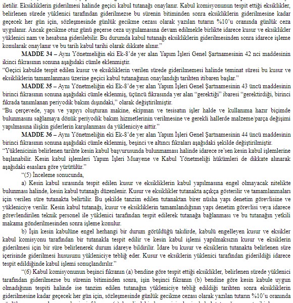 Yapım İşleri İhaleleri Uygulama Yönetmeliği Değiştirildi!