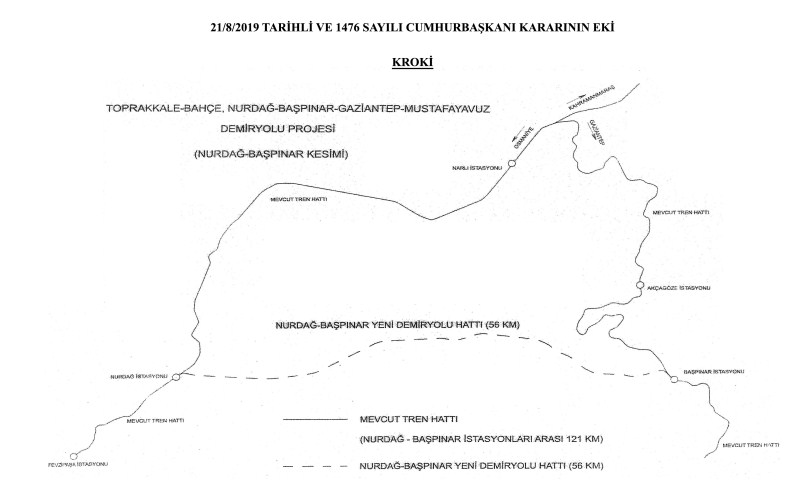 Gaziantep ve Kahramanmaraş İçin TCDD Kamulaştırma Kararı Resmi Gazete İle Yayımlandı!