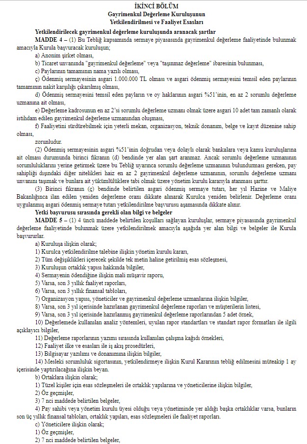 SPK Gayrimenkul Değerleme Şirketleri Hakkında Beklenen Tebliğ III-62.3 Yayımlandı!