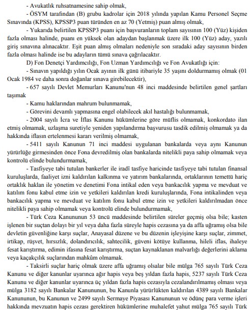 TMSF Personel Alımı 2019 İlanı Yayımlandı! Fon Denetçi Yardımcısı, Fon Uzmanı ve Avukatı Alınıyor