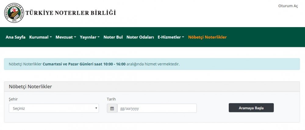 28 - 29 Eylül Cumartesi Pazar  Türkiye Noterler Birliği Bugün Hangi Noter Nöbetçi?