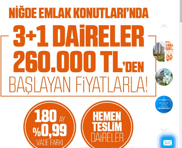 Emlak Konut'tan 0.99 Vade Farkı İle Taksitle Satın Alabileceğiniz 37 Konut Projesi!