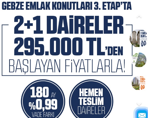 Emlak Konut'tan 0.99 Vade Farkı İle Taksitle Satın Alabileceğiniz 37 Konut Projesi!