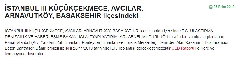 Son Dakika: Çevre Şehircilik Bakanlığı'ndan Flaş Kanal İstanbul Adımı!