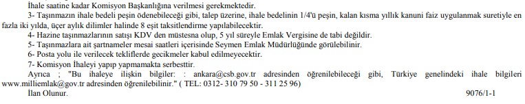 Ankara Çevre ve Şehircilik İl Müdürlüğü Milli Emlak Dairesi Başkanlığı Keçiören'de Arsa Satış İhalesi Düzenliyor!