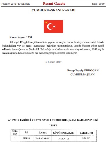 Çevre ve Şehircilik Bakanlığı İstanbul, Manisa, Bursa ve Kırklareli İçin Acele Kamulaştırma Kararları Yayımlandı!