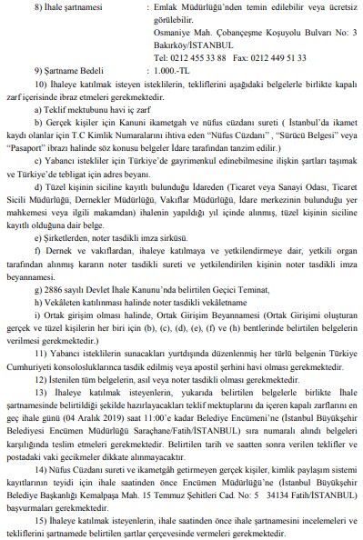 İstanbul Büyükşehir Belediyesi 283 Milyon Liralık Dev Arsa Satış İhalesi Düzenliyor!