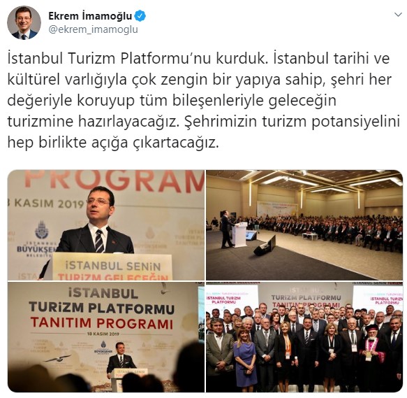 Ekrem İmamoğlu: İstanbul Turizm Platformu Kuruldu!