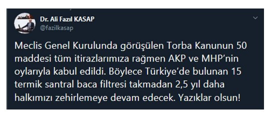 Termik Santral Baca Filtresi Zorunluluğu 2 Buçuk Yıl Daha Ertelendi!