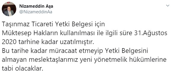 Taşınmaz Ticareti Yetki Belgesi Süresi Son Tarih Uzatıldı! Emlak Ofisi Açmak Zorlaştırılacak