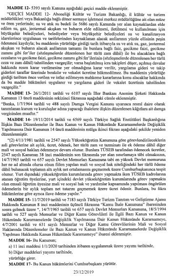 7201 Kamulaştırma Kanunu ile Bazı Kanunlarda Değişiklik Yapılmasına Dair Kanun Yayımlandı!