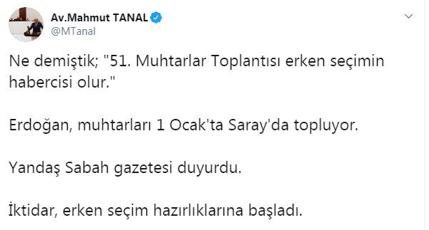 CHP Milletvekili Tanal: İktidar Erken Seçim Hazırlıklarına Başladı