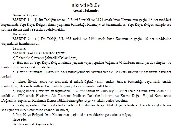 Milli Emlak Genel Tebliği (Sıra No: 396) Yayımlandı! İmar Barışı İle Hazine Taşınmazı Alanlar Nasıl Tapu Alacak?