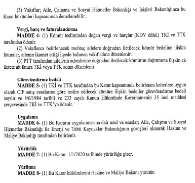 Muhtaç Ailelere Isınma Amaçlı Kömür Yardımı Yapılmasına İlişkin Karar ve 2020 Kömür Dağıtım Takvimi Yayımlandı!