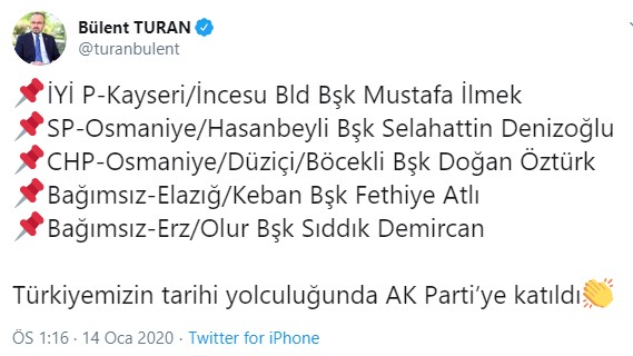 AK Parti'ye Katılan Yeni Belediye Başkanları Kimler, Hangi Partiden?