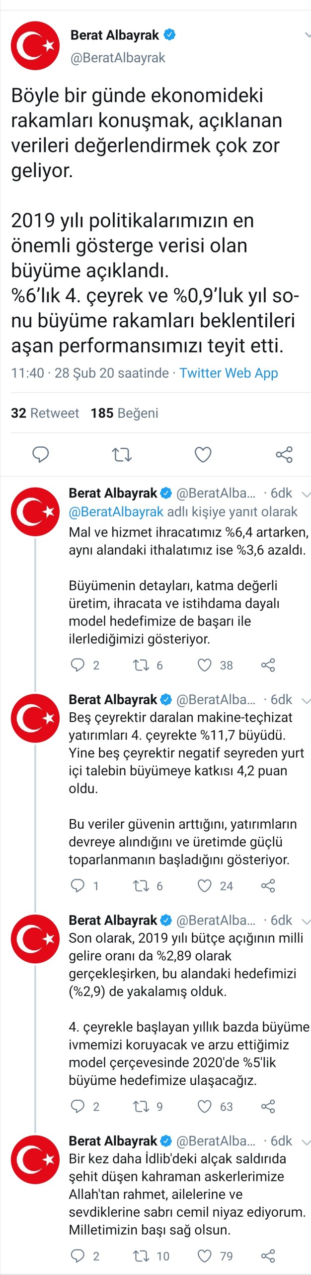 Berat Albayrak Büyüme Rakamları ile İlgili Yaptığı Paylaşımını Gelen Tepkiler Üzerine Kaldırdı