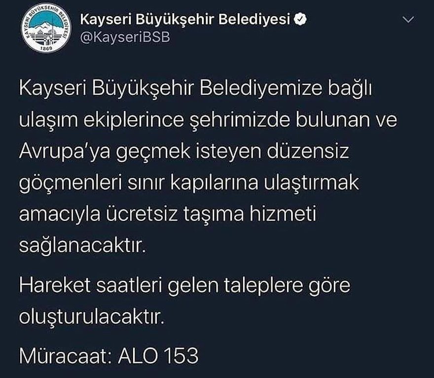 CHP'li Belediyenin Ardından AK Partili Belediyeden de Mültecilere Ücretsiz Otobüs