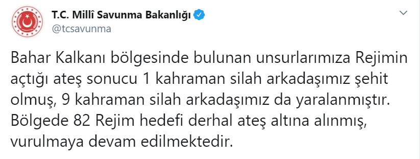 SON DAKİKA ŞEHİT HABERİ: İdlib'den Bir Acı Haber Daha Geldi, 1 Askerimiz Şehit Düştü, 9 Askerimiz Yaralandı!