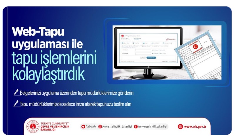 Çevre ve Şehircilik Bakanlığı Koranavirüsü Nedeni İle Web Tapu Uygulaması Hatırlatmasında Bulundu!