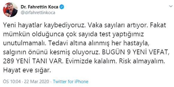 Sağlık Bakanı Fahrettin Koca Acı Tabloyu Açıkladı! Türkiye'de Toplam Korana Virüsü Vaka Sayısı Kaç Oldu? Türkiye'de Koronavirüsten Toplam Kaç Kişi Öldü?