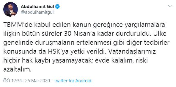 Son Dakika! TBMM'de Yasalaştı! Yargılamalara İlişkin Bütün Süreler Durduruldu!