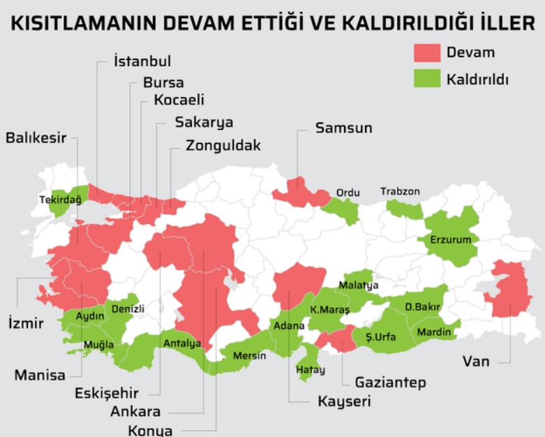 Son Dakika: 16 19 Mayıs 4 Günlük Sokağa Çıkma Yasağı Hangi İllerde?