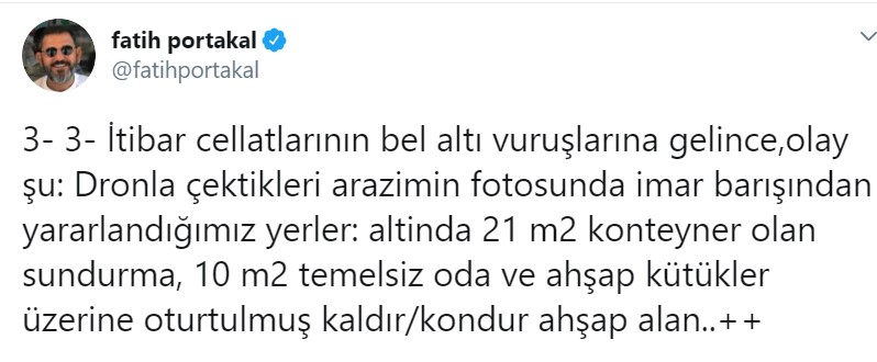 Fatih Portakal'dan Kaçak Villa Açıklaması: Orası 25 Tavuk Olan Kümes!