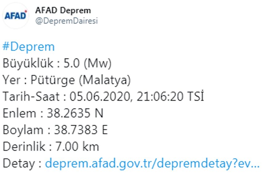 SON DAKİKA... Malatya'da Çok Şiddetli Deprem