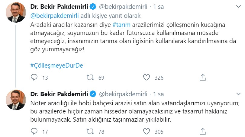 Hobi Bahçesi Almak İsteyenlere Bakandan Çok Sert Uyarı: Yasal Olmadığı İçin Hepsi Yıkılabilir!