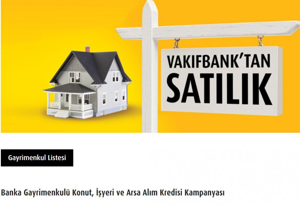 Vakıfbank'tan Son Dakika Faiz İndirimi: Banka Gayrimenkul Satışı Konut, İşyeri ve Arsa Alım Kredisi Kampanyası Başladı!