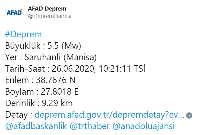 Son Dakika: Manisa'da Çok Şiddetli Deprem! İstanbul ve İzmir'de Sallandı!