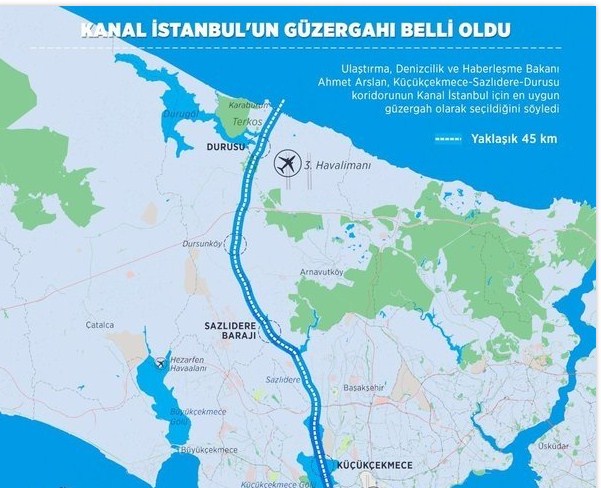 Son Dakika: Kanal İstanbul İmar Planı İçin Çevre ve Şehircilik Bakanlığı Onay Verdi, Proje Güzergahı Belirlendi!