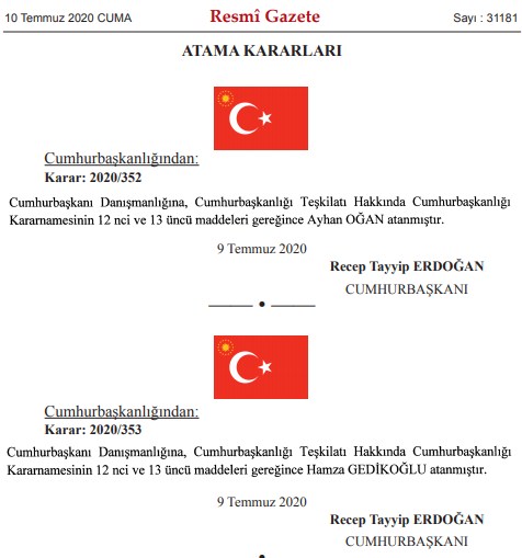 Cumhurbaşkanı Erdoğan'dan Yeni Atama Kararları! Cumhurbaşkanı Danışmanı Olarak Atanan Ayhan Oğan ve Hamza Gedikoğlu Kimdir, Nerelidir?
