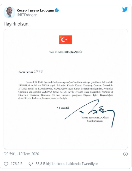 Herkes Bu Sorunun Yanıtını Merak Ediyordu, Yanıt Geldi: Ayasofya'da İlk Namaz Ne Zaman Kılınacak?