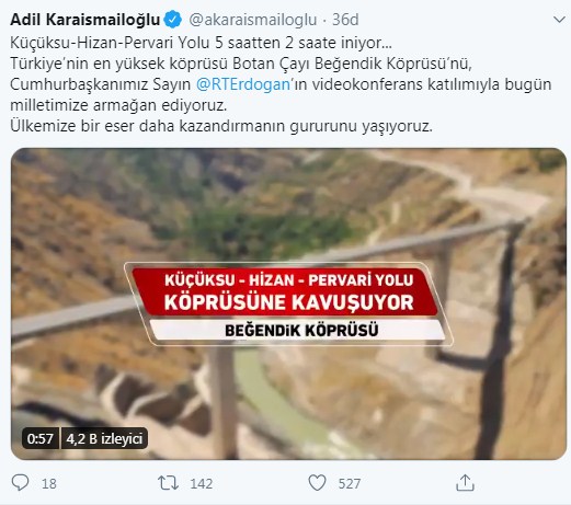 Türk Mühendislerin Gurur Eseri Türkiye'nin En Yüksek Köprüsü Botan Çayı Beğendik Köprüsü'nün Açılışı Bugün Yapılıyor!