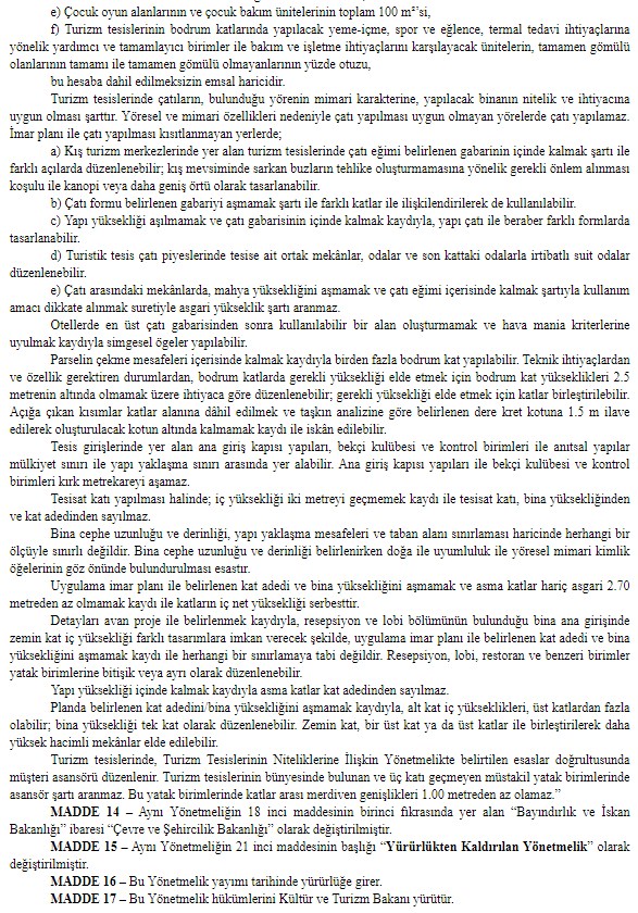 Kültür ve Turizm Koruma ve Gelişim Bölgelerinde ve Turizm Merkezlerinde İmar Planları İçin Yönetmelik Değişti!