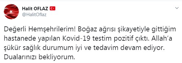 Çevre Bakanı Murat Kurum Taziye Mesajı Paylaştı: Çumra Belediye Başkanı Halit Oflaz Korana Virüs Nedeni İle Hayatını Kaybetti!