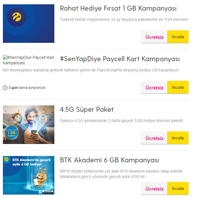 Bomba Kampanyalar Başladı! Turkcell, Vodafone, Türk Telekom Sil Süpür Bedava 10 GB, 15 GB, 5 GB, 1 GB İnternet Kampanyaları Ağustos 2020