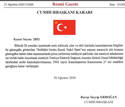 İstanbul, Tekirdağ, Bilecik, Afyon ve Uşak İllerinde Acele Kamulaştırma Kararları Resmi Gazete İle Yayımlandı