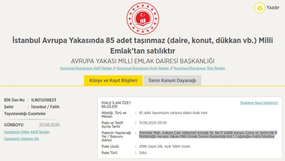 Milli Emlak Yeni İhale İlanları Yayımladı! Kamu Konutu, Lojman, Arsa ve Dükkan Satışları Yapılacak