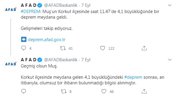 AFAD ve Kandilli Rasathanesi Son Dakika Deprem Haberi: Muş 4.1 Şiddetinde Depremle Sarsıldı