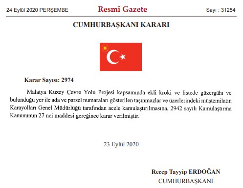 Aydın - Denizli Otoyolu, TOGG Fabrikası ile Malatya ve Kuzey Çevre Yolu Projeleri İçin Karayolları Genel Müdürlüğü Acele Kamulaştırma Kararı Aldı!