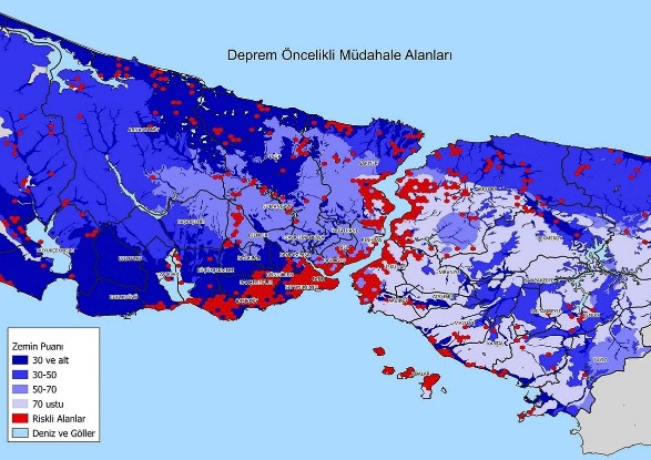 GABORAS İstanbul Deprem Haritası 2020 Yayımlandı! İstanbul'da Zemini En Sağlam ve Fay Hattı Üzerinde Riski Yüksek Olan İlçeler Hangileri?