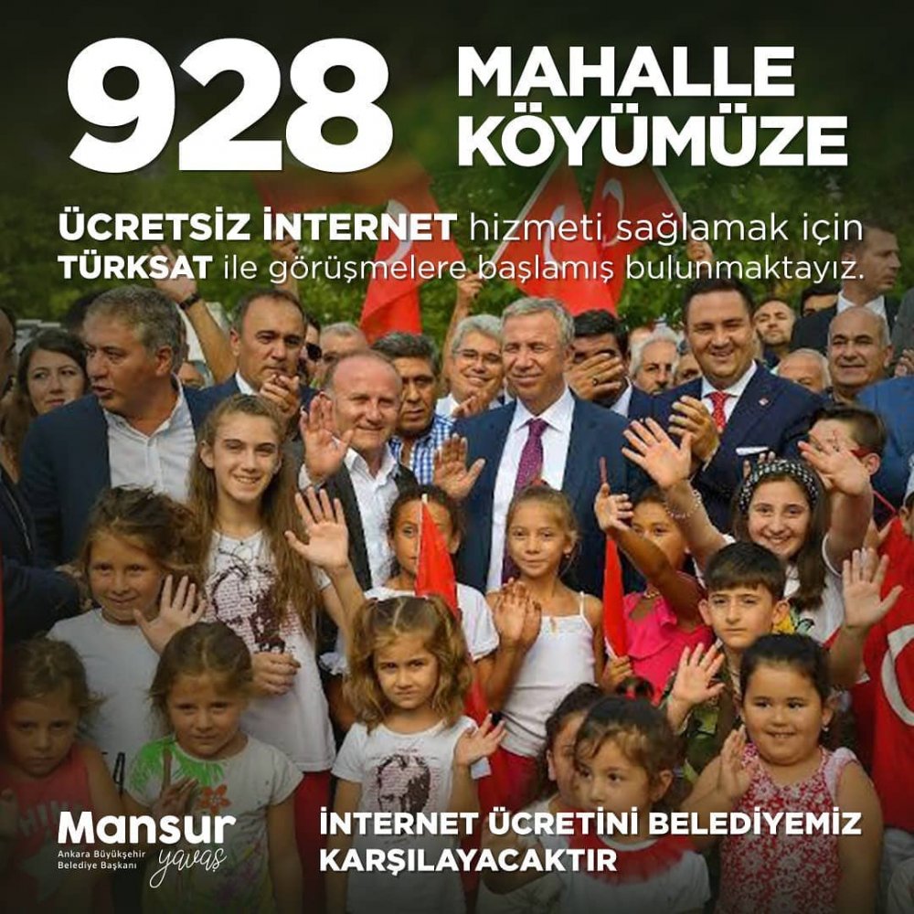 Mansur Yavaş'tan 928 Köy ve Mahalleye Ücretsiz İnternet Müjdesi