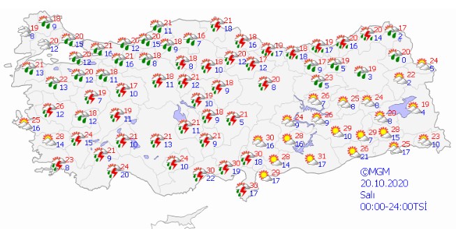 Yarın İçin Kritik Uyarı: Meteoroloji Açıkladı, Sağanak Yağış Alarmı Verildi