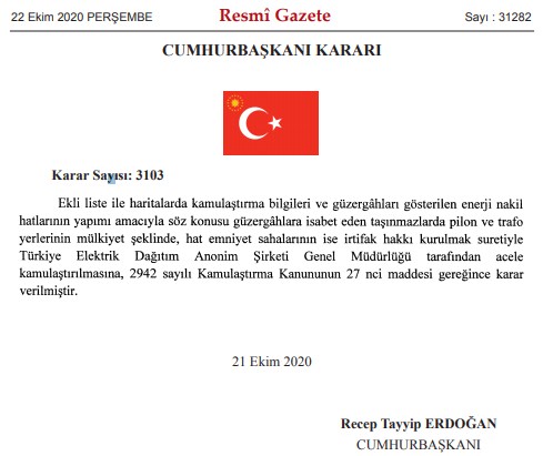 Cumhurbaşkanı Erdoğan İmzaladı, 9 İlde Acele Kamulaştırma Kararı Resmi Gazete İle Yayımlandı!